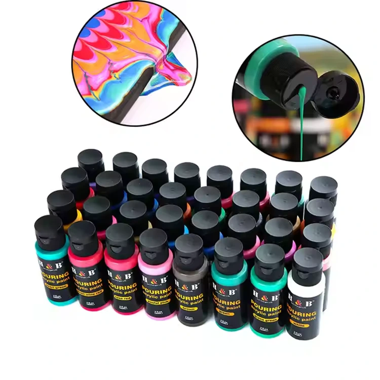 DIY -Flaschenflüssigkeits -Gießen Farbe