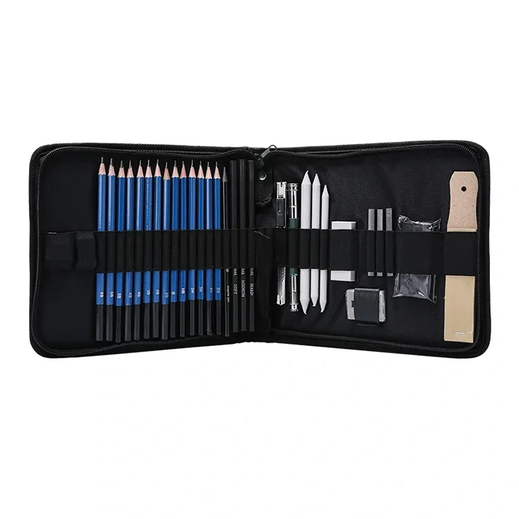 Graphit -Skizzstift mit Radiergummi -Kunst -Set